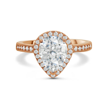 Silver Drop Ring - Promise Ring - Rose Golf Ring - Engagement Ring for Women Ring Brother & Sisters